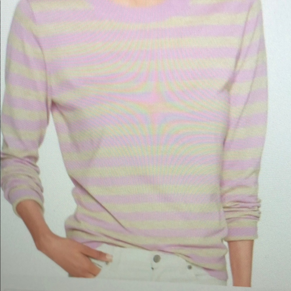 ❤️ BANANA REPUBLIC SCALLOPED CREW NECK LIGHTWEIGHT SWEATER TOP, SMALL